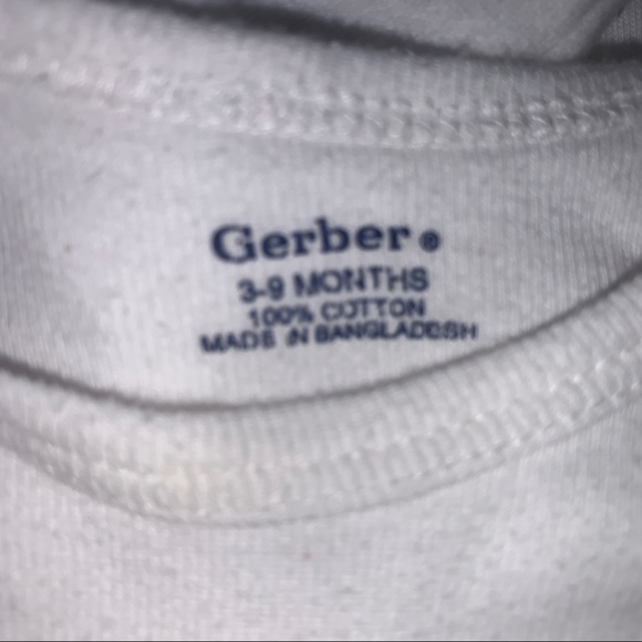 Gerber/Spa Silk bodysuit — 3-6 months — white - Picture 3 of 3